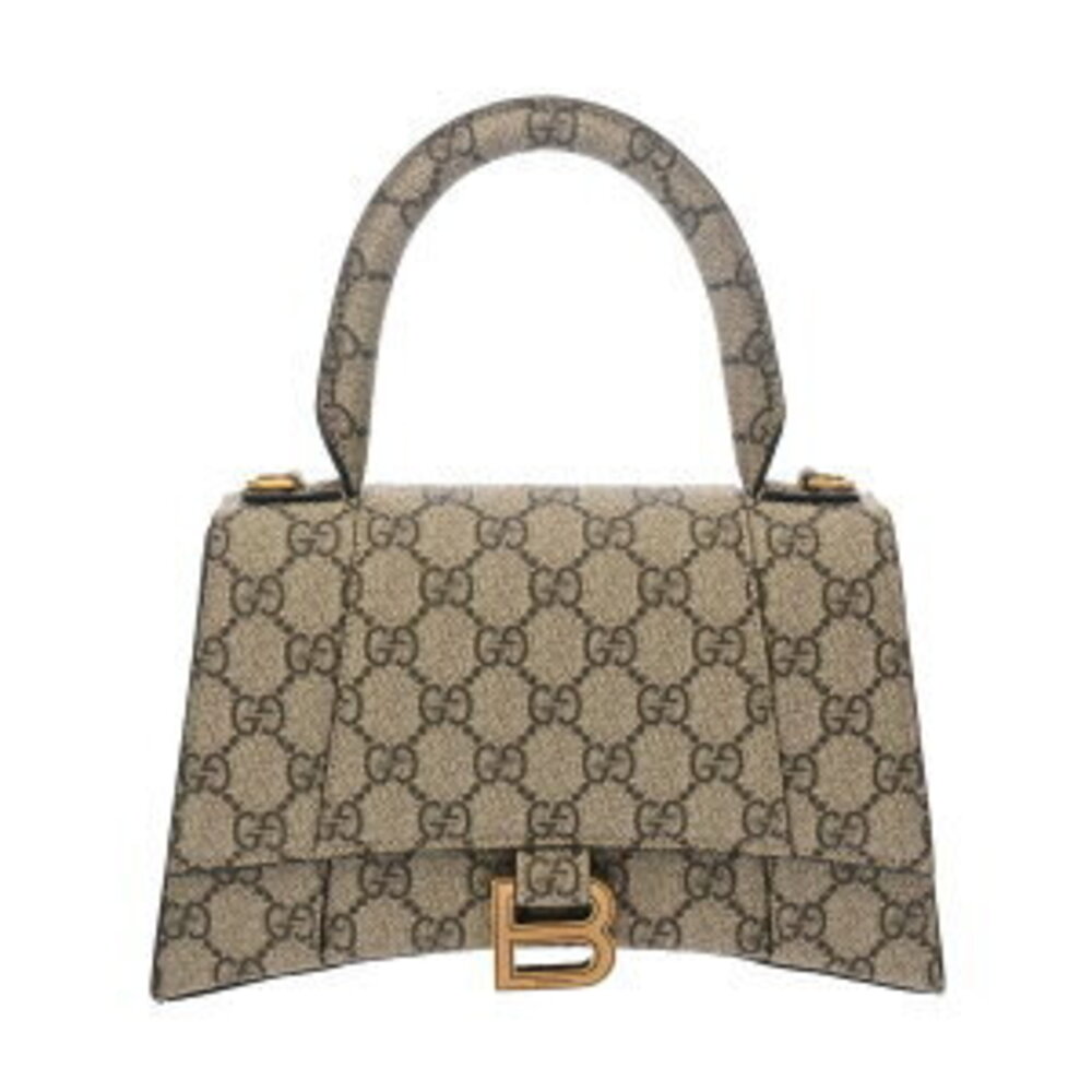 Balenciaga Hourglass The Hacker Project Beige Ebony GG Canvas Handbag - Picture 1 of 9